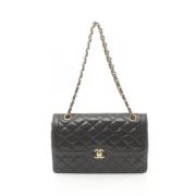 Pre-owned Leather chanel-bags Chanel Vintage , Black , Dames