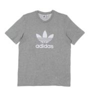 Trefoil Logo Crew Neck T-shirt Adidas , Gray , Heren