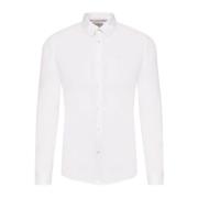 Slim Fit Overhemd - Wit Lange Mouw Guess , White , Heren