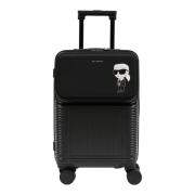 Iconik Rits Koffer met Logo Karl Lagerfeld , Black , Heren