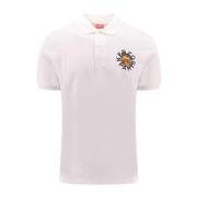 Wit Slim Fit T-shirt met geborduurd embleem Kenzo , White , Heren