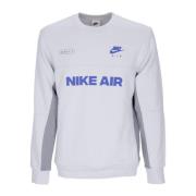 Air Brushed-back Crew Sweatshirt Nike , Gray , Heren