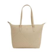 Stijlvolle Couture Shopper Tommy Hilfiger , Beige , Dames