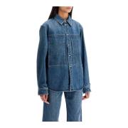 Vintage Denim Overshirt Jil Sander , Blue , Dames