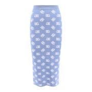 Blauwe hoge taille rok gemaakt in Italië Dolce & Gabbana , Blue , Dame...