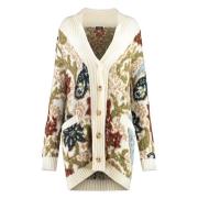 Gezellig Jacquard Gebreid Vest met Zakken Etro , White , Dames