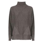 Grijze Lurex Hoge Hals Trui D.Exterior , Gray , Dames