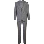 Grijze Melange Blazer en Broek Set Boglioli , Gray , Heren