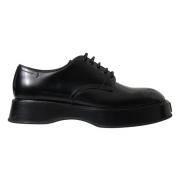 Zwarte leren veterschoenen Dolce & Gabbana , Black , Heren