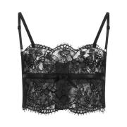 Zwart Topkleding Elegante Stijl Dolce & Gabbana , Black , Dames