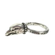 Pre-owned Silver rings Gucci Vintage , Gray , Heren