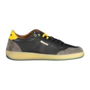 Heren Sportieve Zwarte Sneakers met Contrastdetails Blauer , Black , H...