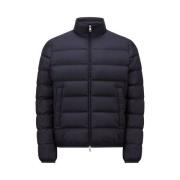 Korte Marineblauwe Donsjas Moncler , Blue , Heren