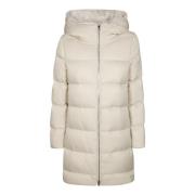 Ecofur Kraag Puffer Jas Herno , White , Dames