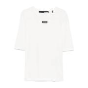 Wit Jersey Logo Patch T-shirt Rotate Birger Christensen , White , Dame...