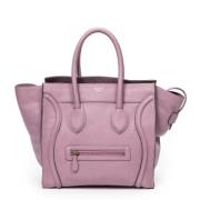 Pre-owned Leather handbags Celine Vintage , Purple , Dames