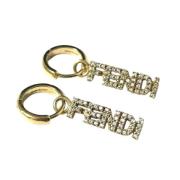 Pre-owned Metal earrings Fendi Vintage , Yellow , Dames