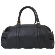 Pre-owned Leather handbags Gucci Vintage , Black , Dames