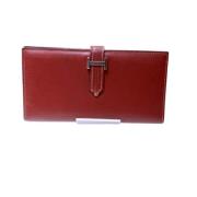 Pre-owned Leather wallets Hermès Vintage , Red , Dames