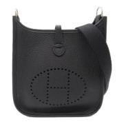 Pre-owned Leather shoulder-bags Hermès Vintage , Black , Dames