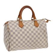 Pre-owned Canvas handbags Louis Vuitton Vintage , White , Dames