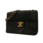 Pre-owned Leather chanel-bags Chanel Vintage , Black , Dames