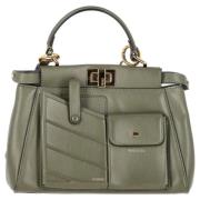 Pre-owned Leather handbags Fendi Vintage , Green , Dames