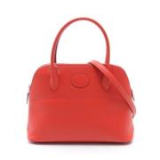 Pre-owned Leather handbags Hermès Vintage , Red , Dames