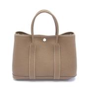 Pre-owned Leather totes Hermès Vintage , Gray , Dames