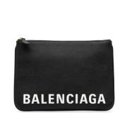 Pre-owned Leather pouches Balenciaga Vintage , Black , Dames