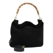 Pre-owned Suede gucci-bags Gucci Vintage , Black , Dames