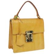 Pre-owned Leather handbags Louis Vuitton Vintage , Yellow , Dames