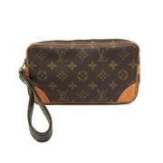 Pre-owned Canvas clutches Louis Vuitton Vintage , Brown , Dames