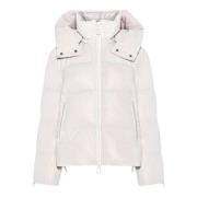 Oversized Gewatteerde Jas met Afneembare Capuchon Duno , Beige , Dames