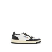 Geperforeerde leren lage sneakers Autry , Black , Dames