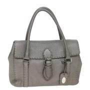 Pre-owned Leather handbags Fendi Vintage , Gray , Dames