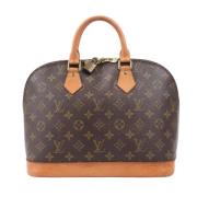 Pre-owned Leather handbags Louis Vuitton Vintage , Brown , Dames