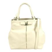 Pre-owned Leather shoulder-bags Salvatore Ferragamo Pre-owned , Beige ...