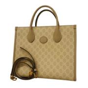 Pre-owned Leather gucci-bags Gucci Vintage , Beige , Dames