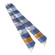 Pre-owned Silk scarves Hermès Vintage , Blue , Dames