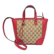 Pre-owned Canvas handbags Gucci Vintage , Beige , Dames