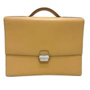 Pre-owned Leather handbags Cartier Vintage , Beige , Heren