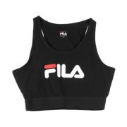 Zwarte Crop Top voor Vrouwen Fila , Black , Dames