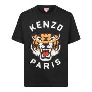 Geborduurd Tiger T-shirt Kenzo , Black , Heren