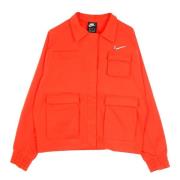 Licht Karmozijnrode Geweven Damesjas Nike , Orange , Dames