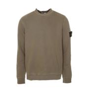 Diagonaal Geweven Sweatshirt met Ronde Hals Stone Island , Brown , Her...