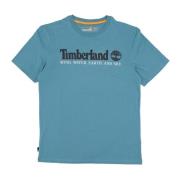 Storm Blauw Heren T-shirt Korte Mouw Timberland , Blue , Heren