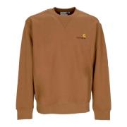 Bruine Amerikaanse Script Sweatshirt Carhartt Wip , Brown , Heren