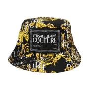 Barocco Print Unisex Zwarte Hoed Versace Jeans Couture , Multicolor , ...