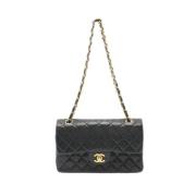 Pre-owned Leather chanel-bags Chanel Vintage , Black , Dames